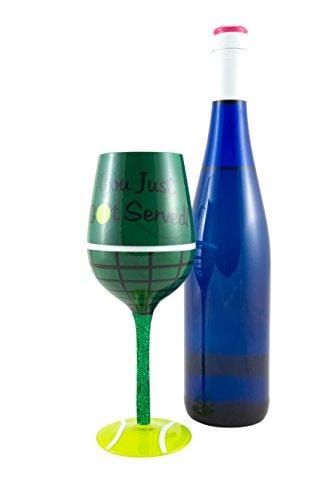 Top Shelf “You Got Served” Tennis Lover Wine Glass – Novelty Gifts for Women