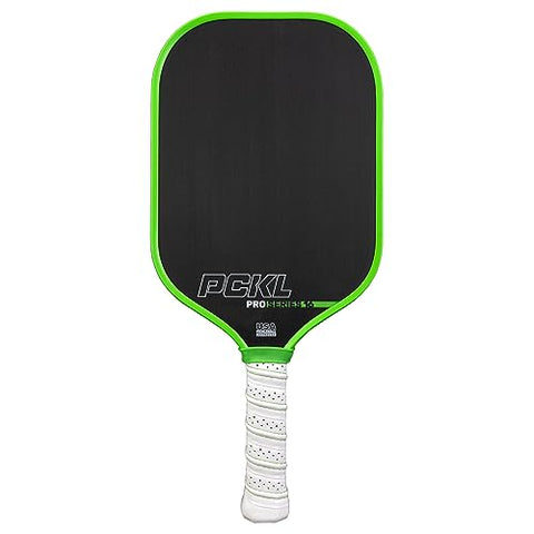 PCKL Pro Series Pickleball Paddle 13mm or 16mm Raw Carbon Fiber | Thermoformed with Foam Injected Walls | USAPA Polypropylene Honeycomb Paddle with Anti-Sweat Grip (16mm)