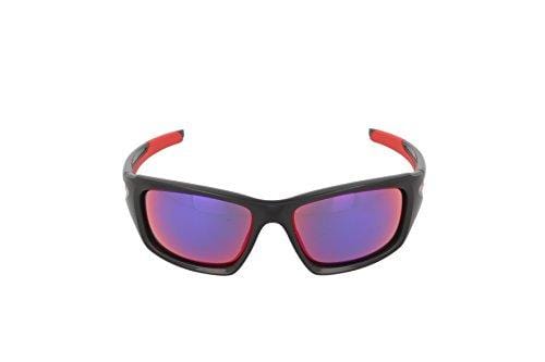 Oakley Valve Non-polarized Rectangular Sunglasses,Polished Black w/ Red Iridium,60 mm