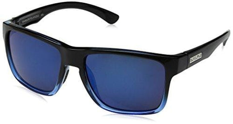 Suncloud Rambler Polarized Sunglasses, Black Blue, Blue Mirror