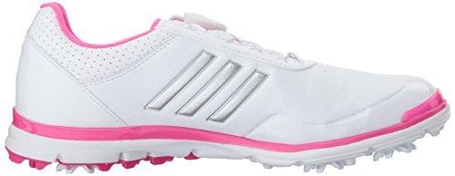 adidas Women's Adistar Lite BOA Golf Shoe, White/Silver Metallic/Shock Pink S, 8.5 M US [product _type] adidas - Ultra Pickleball - The Pickleball Paddle MegaStore