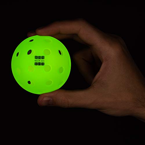 Glow in The Dark Pickleballs, 6 Pack Pickleballs, Shadow-Ball Pickleball Outdoor Balls, USAPA Standard Pickle Balls
