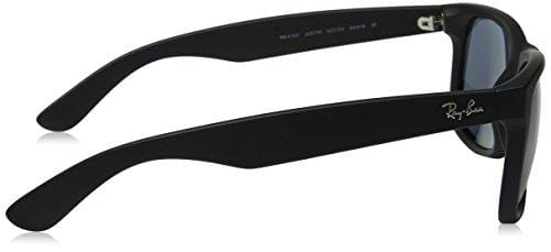 Ray-Ban, Justin RB4165, Unisex Classic Sunglasses, Ray-Ban Polarized Sunglasses, Plastic Frame, Square Sunglasses, Prescription-Ready Glass Lenses, Made in the USA, 54 mm Frame