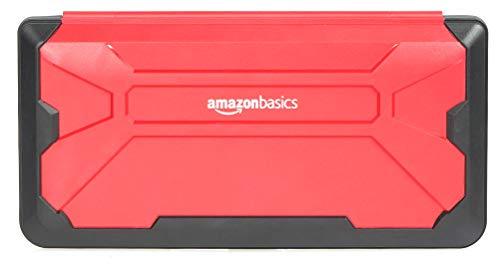 AmazonBasics Vault Case for Nintendo Switch And 8 Games - 10.5 x 5.5 x 2 Inches, Red