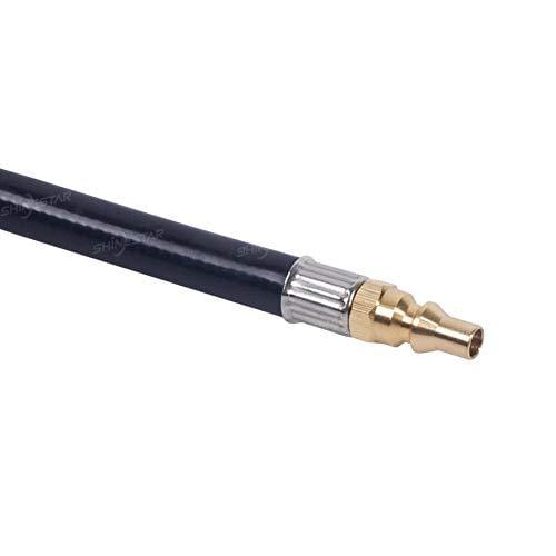 SHINESTAR 12ft Low Pressure RV Propane Quick Connect Hose and Conversion Fitting for Roadtrip LXE Portable Grill- 1/4" Safety Shutoff Valve & Male Full Flow Plug