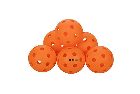 Onix Popular Fuse Indoor Pickleball Balls are Ready to Play Immediately Out of The Box - The Balls Offer Superior Balance and a consistent Feel. 6 Pack – Orange – Pickleball Marketplace