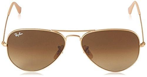 Ray-Ban 3025 Aviator Large Metal Non-Mirrored Non-Polarized Sunglasses, Gold/Silver/Pink Mirror (001/3E), 58mm