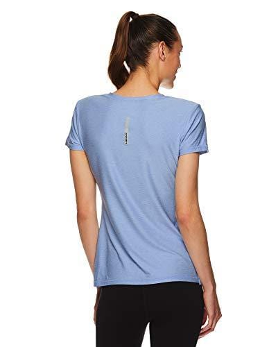 HEAD Women's Short Sleeve Workout T-Shirt - Performance Tennis Crew Neck Activewear Top - Serenity Heather, 2X