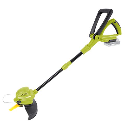 Sun Joe 24V-SB10-LTE 24V iON+ 10-in. 2.0Ah Cordless SharperBlade Stringless Lawn Trimmer, Kit (w/2.0-Ah Battery + Quick Charger)