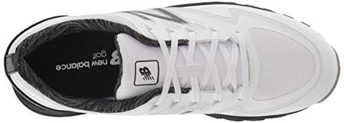 New Balance Women's Minimus WP Waterproof Spikeless Comfort Golf Shoe, White/Black, 8.5 M US