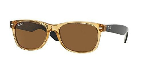 Ray-Ban RB2132 NEW WAYFARER 945/57 55M Honey/Crystal Brown Polarized Sunglasses For Men