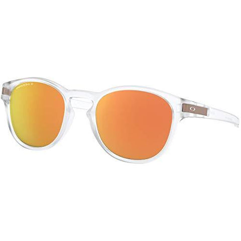 Oakley Men's Latch Sunglasses,OS,Matte Clear/Prizm Rose Gold Polarized