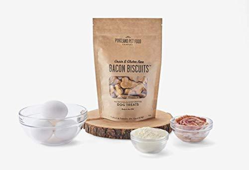 Portland Pet Food Company Grain & Gluten-Free Bacon Biscuit Dog Treats, All Natural, Human-Grade, USA Sourced and Made, 1 Pack (5oz)