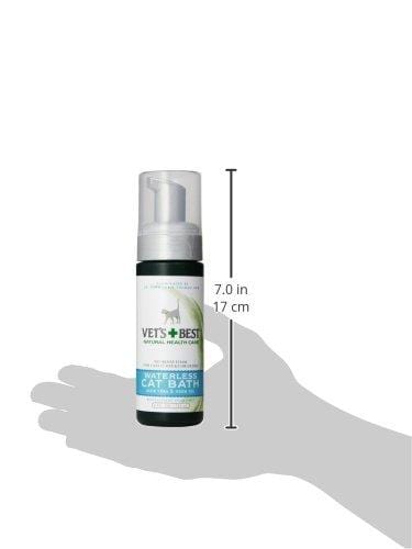 Vet's Best No Rinse Waterless Dry Shampoo for Cats, Natural and Veterinarian Formulated