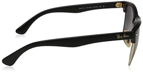 Ray-Ban Men's Clubmaster Oversized Polarized Square Sunglasses, Demi Gloss Black, 57 mm