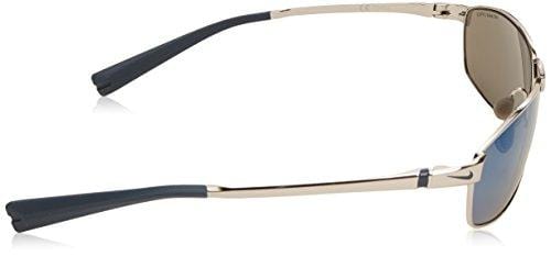 Nike Tour Sunglasses, Chrome/Squadron Blue, Grey with Blue Flash Lens