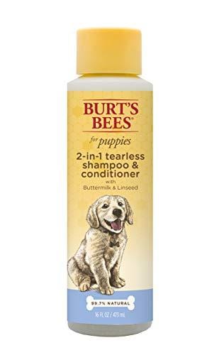 Burt's Bees for Puppies Tearless 2 in 1 Shampoo and Conditioner with Buttermilk and Linseed Oil | Dog Shampoo, 16 Ounces
