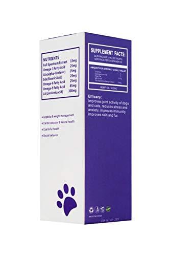 Buddy Care Hemp Oil for Dogs and Cats - Pet Anxiety Relief - Calming Effect for Dogs and Cats - All Natural Hemp Extract for Joint Pain