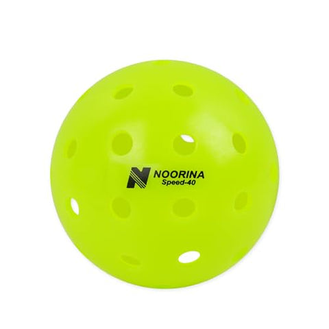 NOORINA Outdoor Pickleball Balls, USAPA Approved, Crack Resistant Seamless Construction, 6 Pack, 40 Holes, Neon Green Pickle Balls with Pickleball Bag, One Year Warranty
