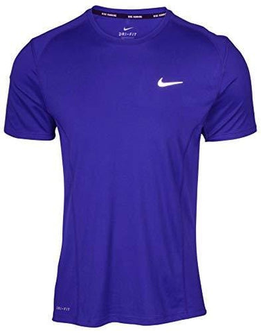 Nike Men Dry Running T Shirt Large Polyester, Game Royal