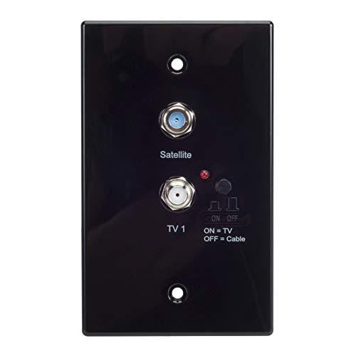 Magnadyne RVTV-B2 Omni-Directional Amplified TV/AM/FM Antenna and Distribution Plate Black