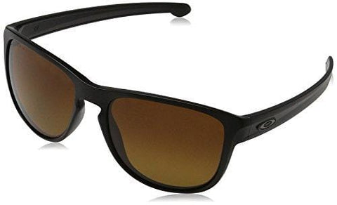 Oakley Men's Sliver R Rectangular Sunglasses, Matte Black w/Grey, 57 mm