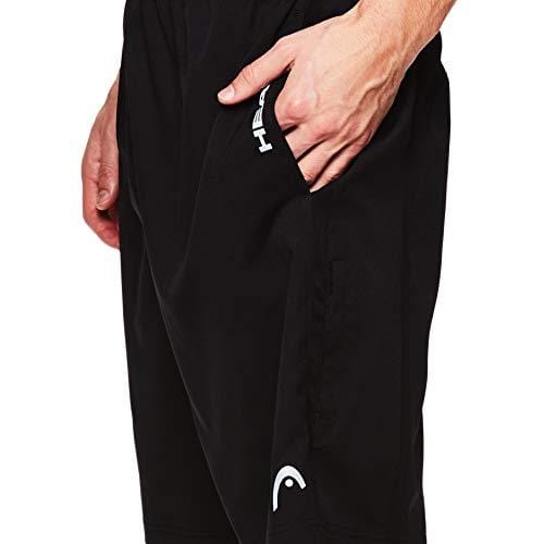 HEAD Men's Break Point Mesh Insert Workout Gym & Running Shorts w/ Elastic Waistband & Drawstring - Break Black, Medium