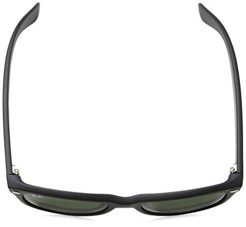 RAY-BAN New Unisex, 100% UV Protection, Polarized Wayfarer, Reduce Eye Strain, Lightweight Plastic, Glass Lenses, 52 mm Frame, Black (622), 52mm