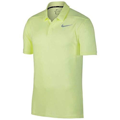 Nike Men's Dry Control Stripe Polo Golf Shirt Volt 890097 701 Size XL