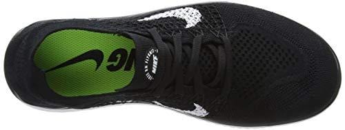 Nike Womens Free RN Flyknit 2018 Running Shoes (6 B(M) US) Black/White