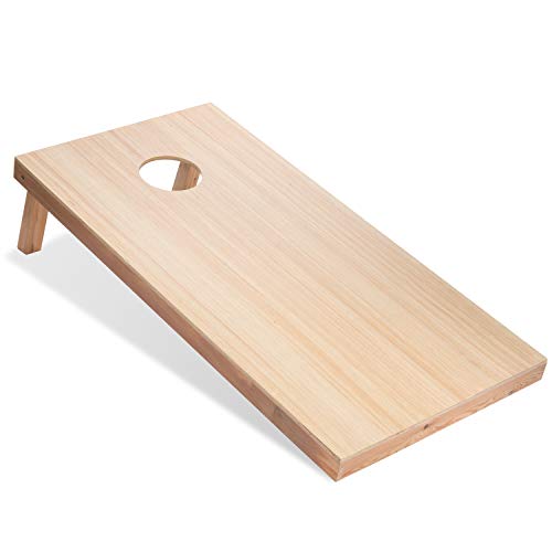 Tailgating Pros 4'x2' & 3'x2' Premium Woodgrain Cornhole Game w/Carrying Case & Set of 8 Corn Hole Bags - 150+ Color Combos! Optional LED Lights