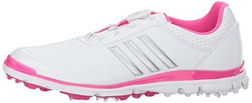 adidas Women's Adistar Lite BOA Golf Shoe, White/Silver Metallic/Shock Pink S, 8.5 M US [product _type] adidas - Ultra Pickleball - The Pickleball Paddle MegaStore