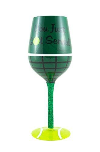Top Shelf “You Got Served” Tennis Lover Wine Glass – Novelty Gifts for Women