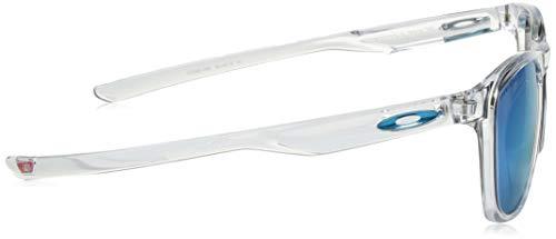 Oakley Men's Trillbe X Non-Polarized Iridium Rectangular Sunglasses, Polished Clear, 52.0 mm