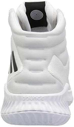 adidas Men's Pro Bounce 2018 Basketball Shoe, Black/Crystal White, 8.5 M US