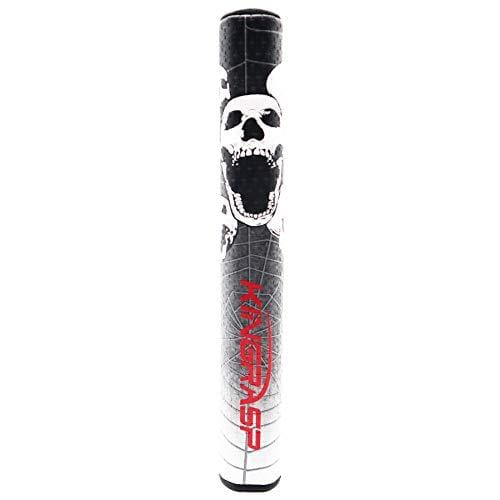 KINGRASP Skull & Spider Pistol GTR 3.0 Golf Putter Grip，Anti-Slip，No Taper Technology，Tacky Polyurethane Material，More Comfortable,More Shock Absorption  (Black/red)