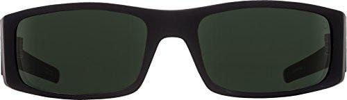 Spy Optic Hielo 670375973864 Polarized Flat Sunglasses, 56 mm (Soft Matte Black/Happy Gray/Green Polar)