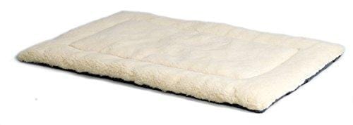 Reversible Paw Print Pet Bed in Blue / White, Dog Bed Measures 17L x 11W x 1.5H for "Tiny" Dog Breed, Machine Wash