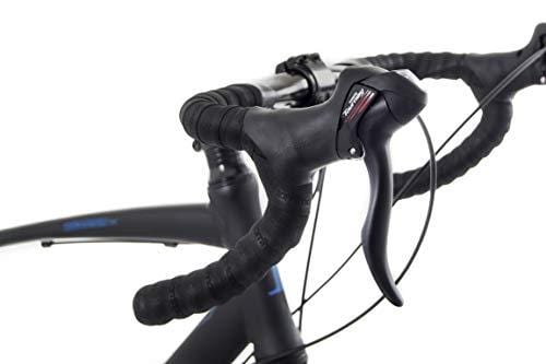 Tommaso Siena - Shimano Tourney Gravel Adventure Bike with Disc Brakes, Extra Wide Tires, Perfect for Road Or Dirt Touring, Matte Black - Medium