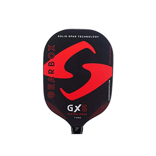 Gearbox GX5 Control 7.8oz 3-15/16in Carbon Fiber Red Pickleball Paddle
