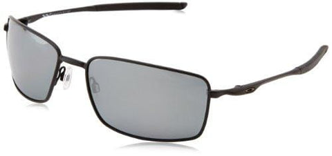 Oakley Square Wire Polarized Rectangular Sunglasses,Matte Black,60 mm
