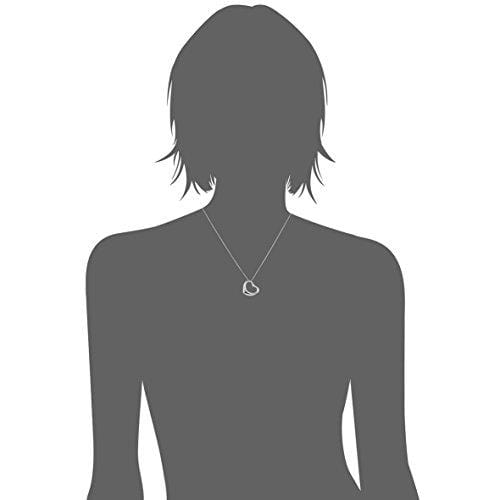 Perfect Love Open Heart [Large Size] Sterling Silver Pendant Necklace