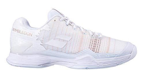 Babolat Women's Jet Mach I All Court Wimbledon Tennis Shoes, White/White Pastel (Size 7.5 US)