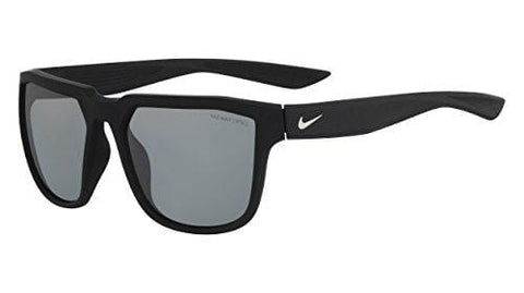 Nike Golf Men's Nike Fly Rectangular Sunglasses, Matte Black/Silver Frame, 57 mm