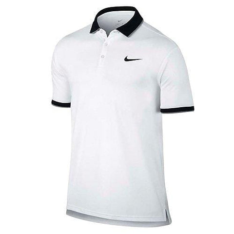 Nike- Court Dry Polo White/Black/Cool Gray/Black Size Large