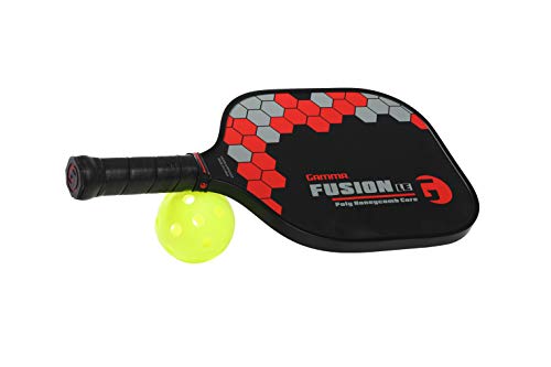 Gamma Sports Pickleball Paddles: Fusion LE Pickleball Rackets - Textured Fiberglass Face - Mens and Womens Pickle Ball Racquet - Indoor and Outdoor Racket: ~8 oz
