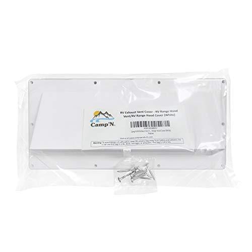 Camp'N RV Exhaust Vent Cover - RV Range Hood Vent/RV Range Hood Cover (White)