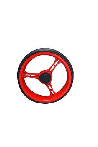 Qwik-Fold 3 Wheel Push Pull Golf CART - Foot Brake - ONE Second to Open & Close! (Black/Red)