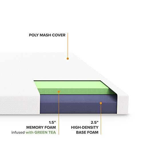 Best Price Mattress 4" Memory Foam Mattress Topper, RV / Short Queen
