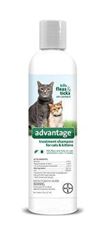 Advantage Shampoo Flea and Tick Treatment for Cats and Kittens 8 oz
